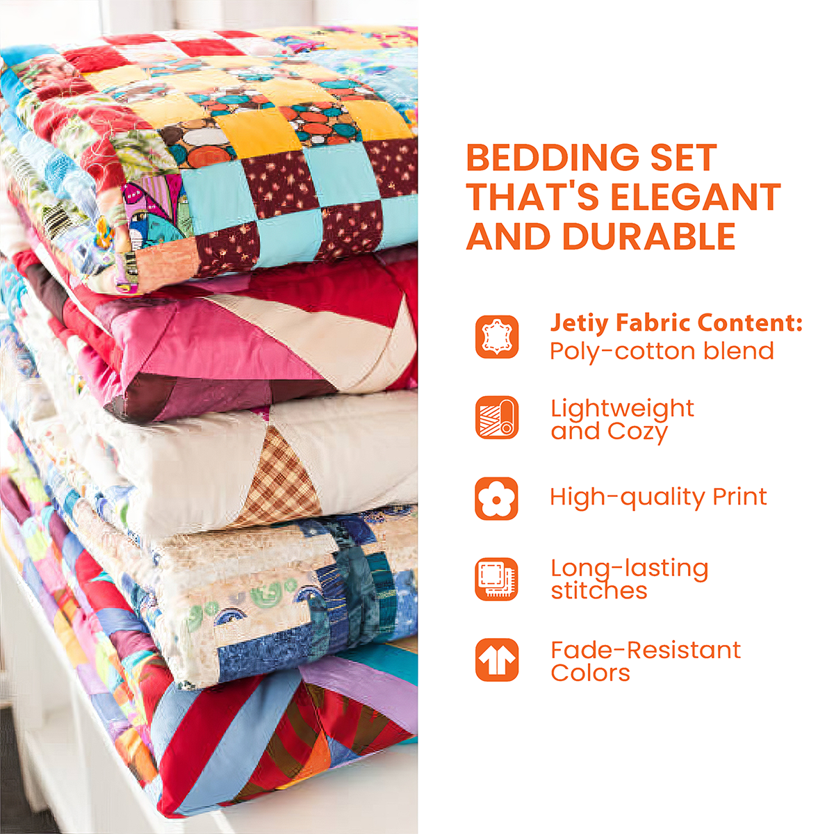 Timeless Scarlet Bloom 3-Piece Quilted Bedding Set GFTOTP5517