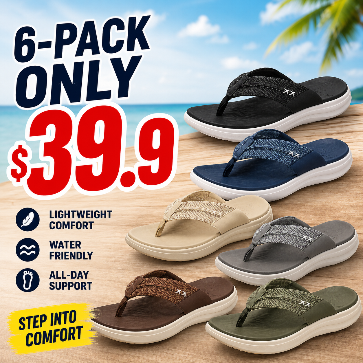 Finn Flip Woven – Comfortable Men's Slip-On Sandals