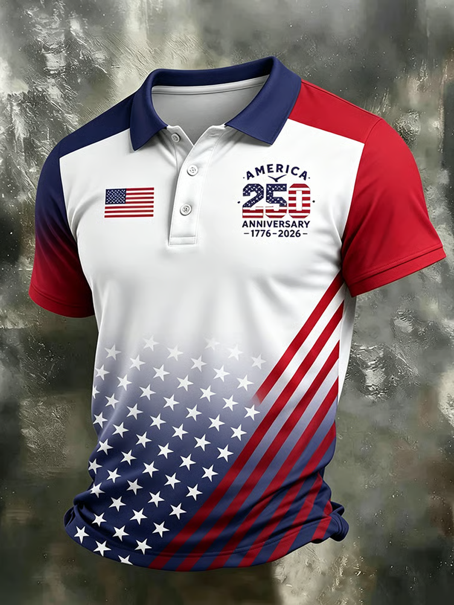 Men's America Anniversary Short-Sleeve Polo Shirt