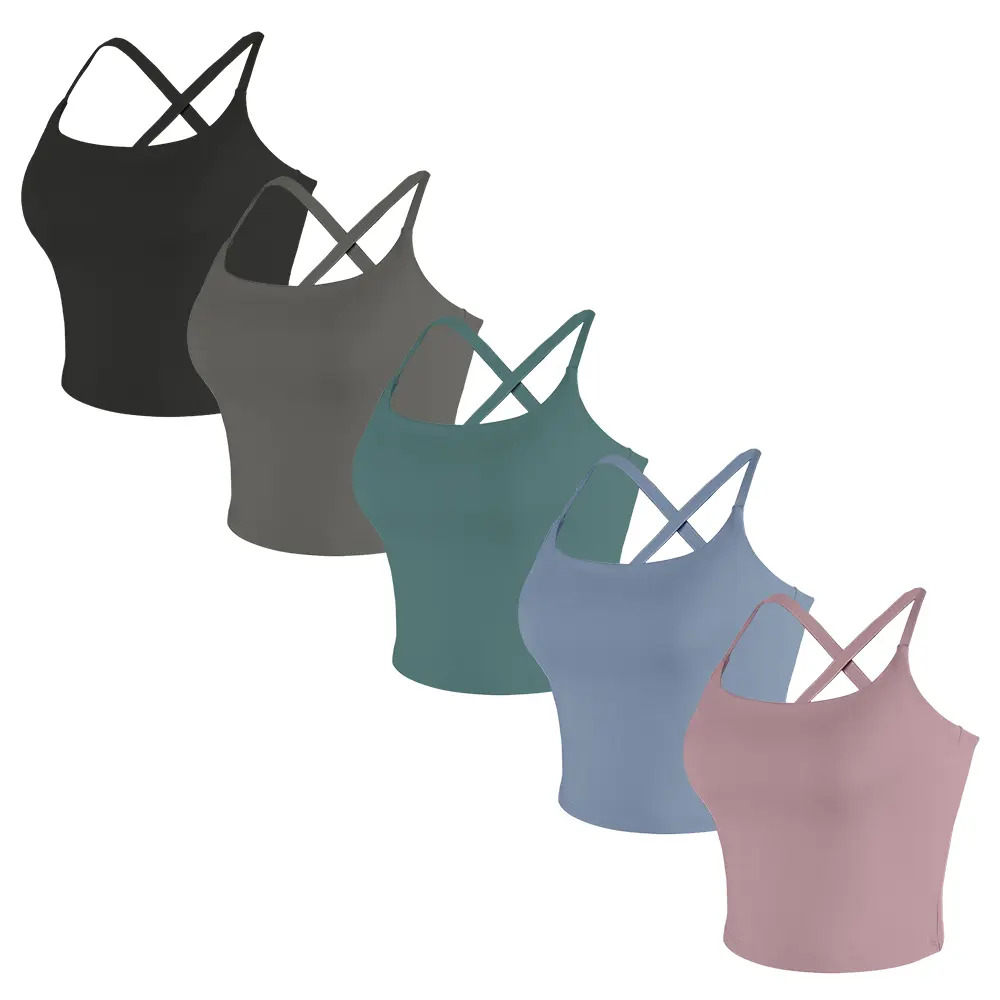 Camisole with adjustable straps and built-in bust pads
