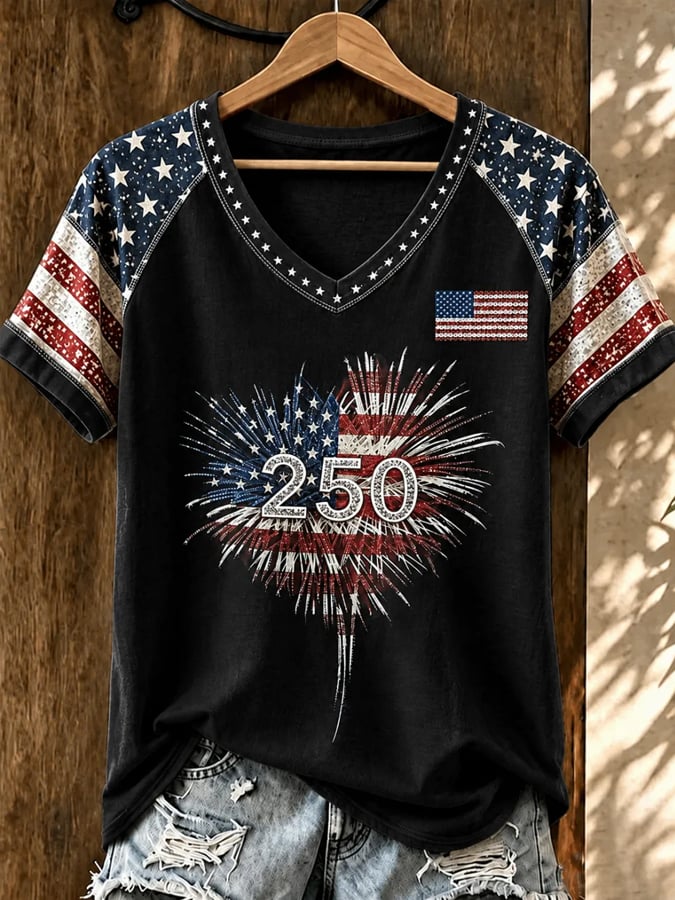 Women's Casual 250th Anniversary Printed T-shirt