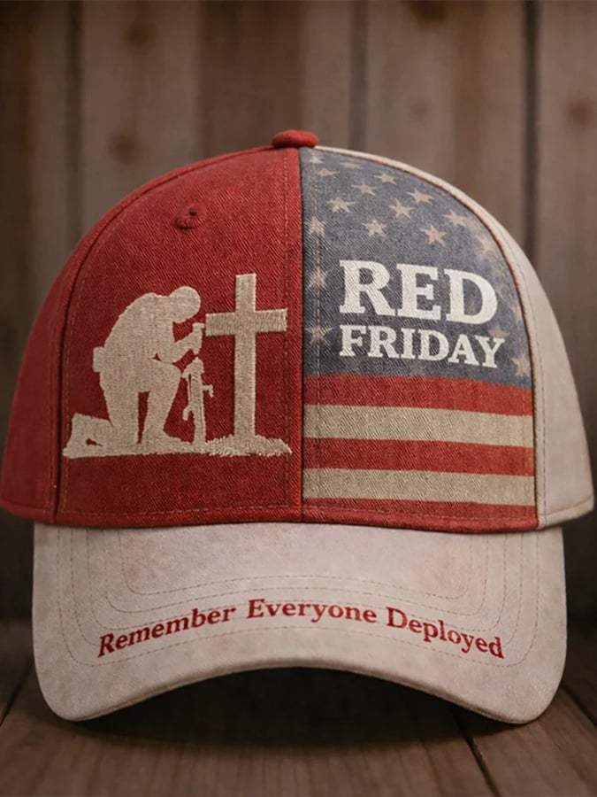 Red Friday Print Baseball Cap