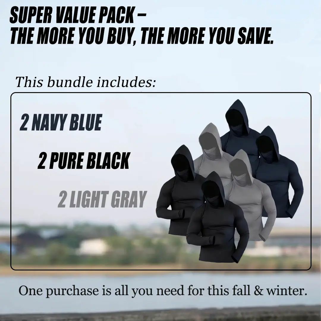 6-Piece Men's Casual Hoodie Pullovers Blue Black Light Gray Slim Fit Long Sleeve Lightweight UPF Sun Protection Soft Breathable Timeless Classic Versatile Machine Washable Comfort Multi-Occasion Wear Menswear Set Stylish Tops