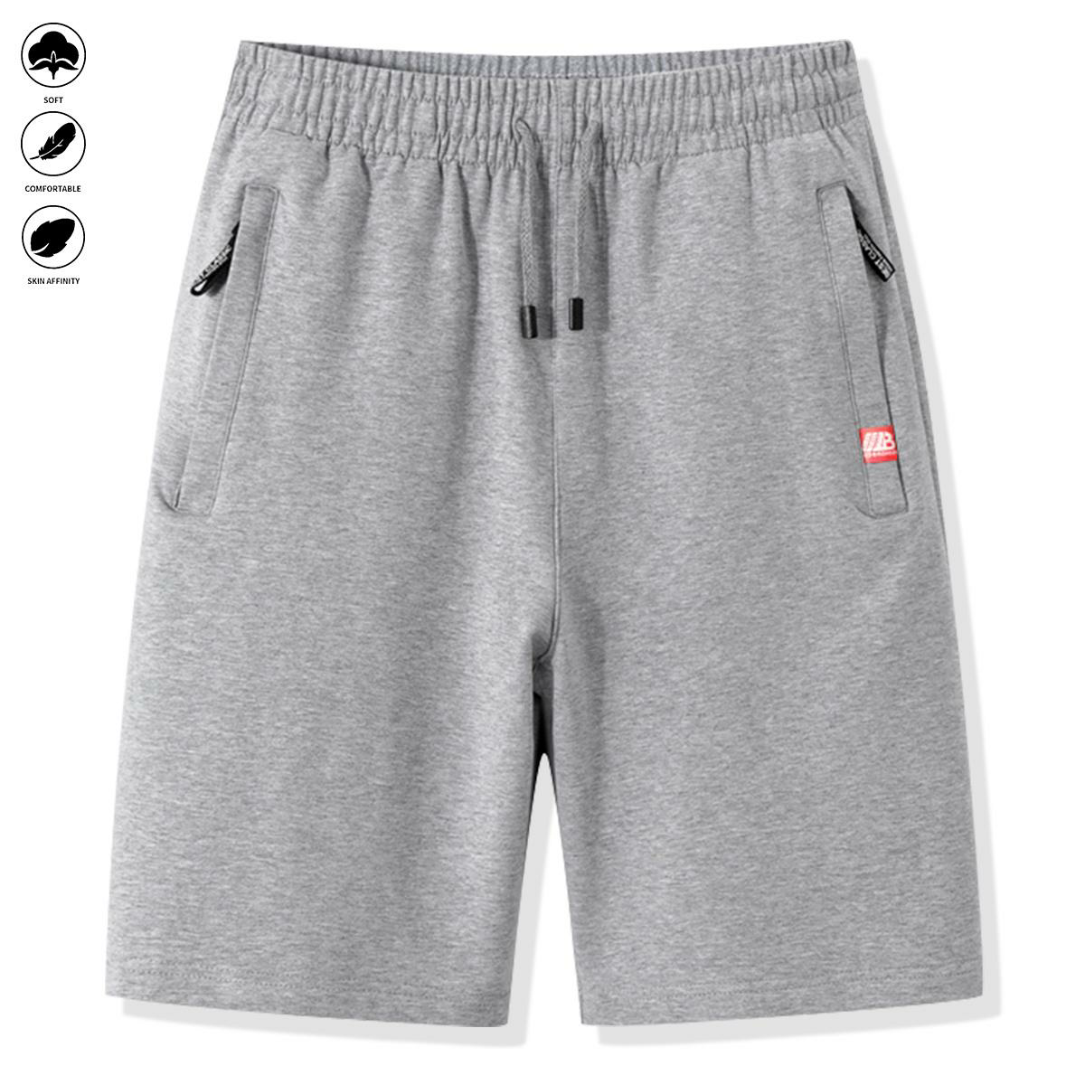 Men's Casual Breathable Summer Sports Shorts with Pullstring and Zipper for Beach Outdoor Activities Cycling Daily Wear
