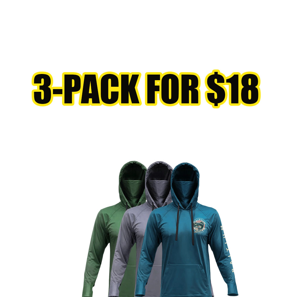 🏕️ Men’s UPF 50 Hooded Performance Fishing Shirt – Lightweight Outdoor Long Sleeve with Gaiter