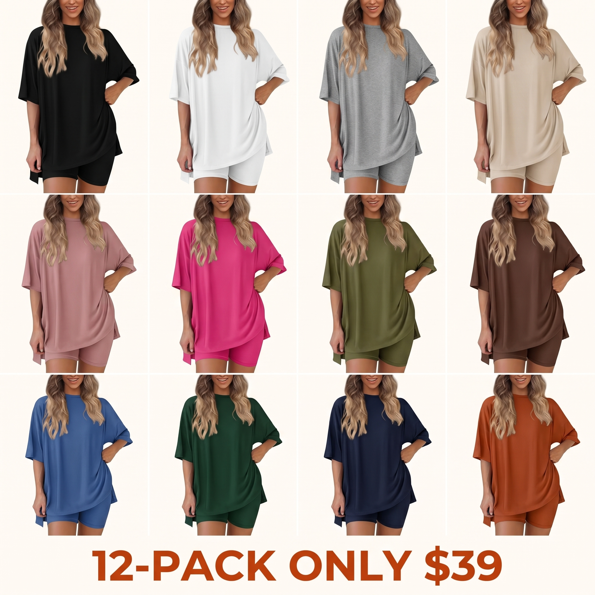 Women's Summer Casual Two-Piece Set: Minimalist Loungewear crafted from soft viscose fabric