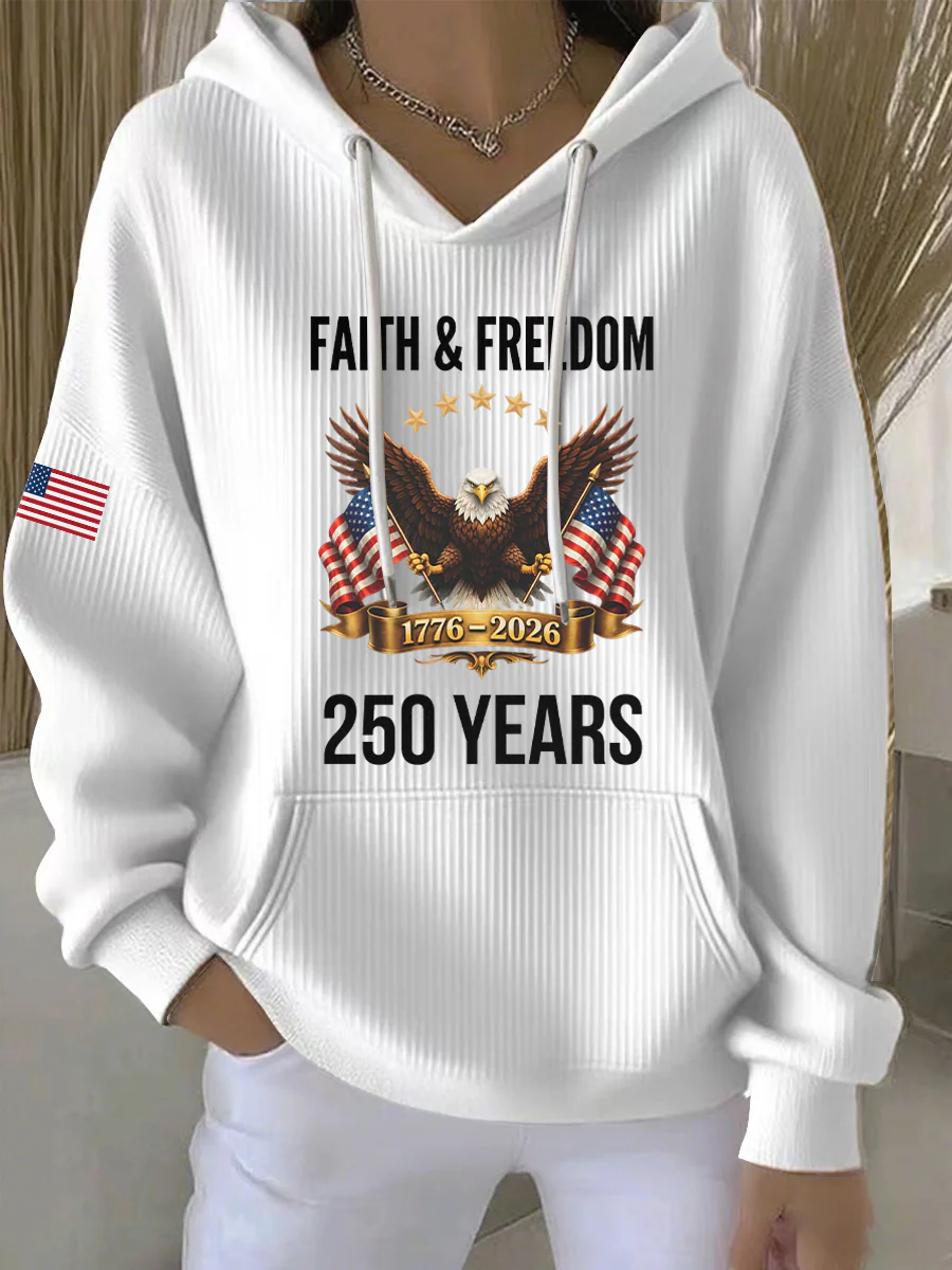 American 250Th Anniversary Patriotic Eagle Flag Hoodie