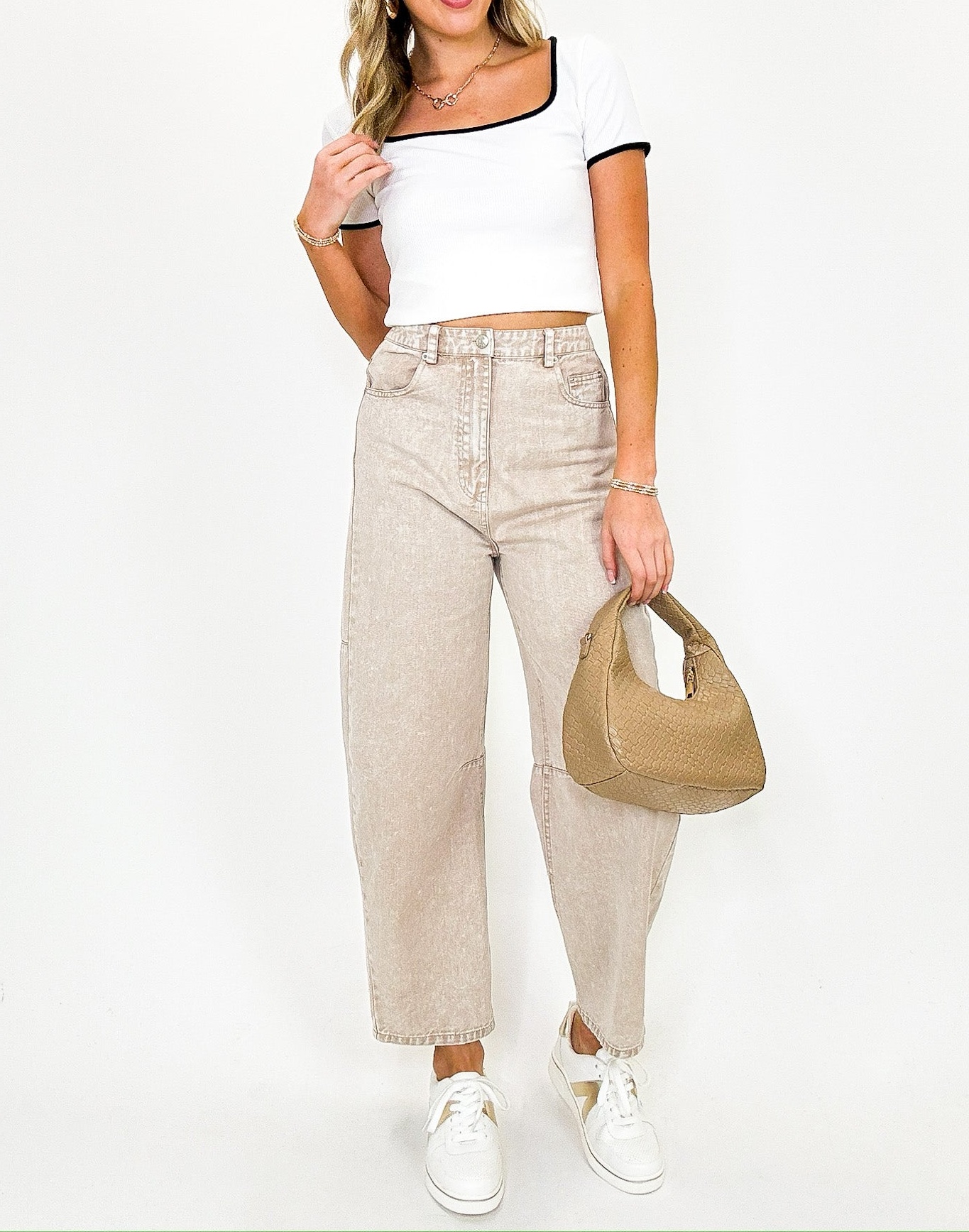 Studio Knit High Waist Solid Pants