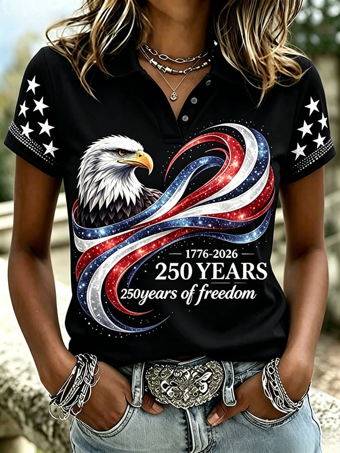Women's Casual 250th Anniversary Print Top