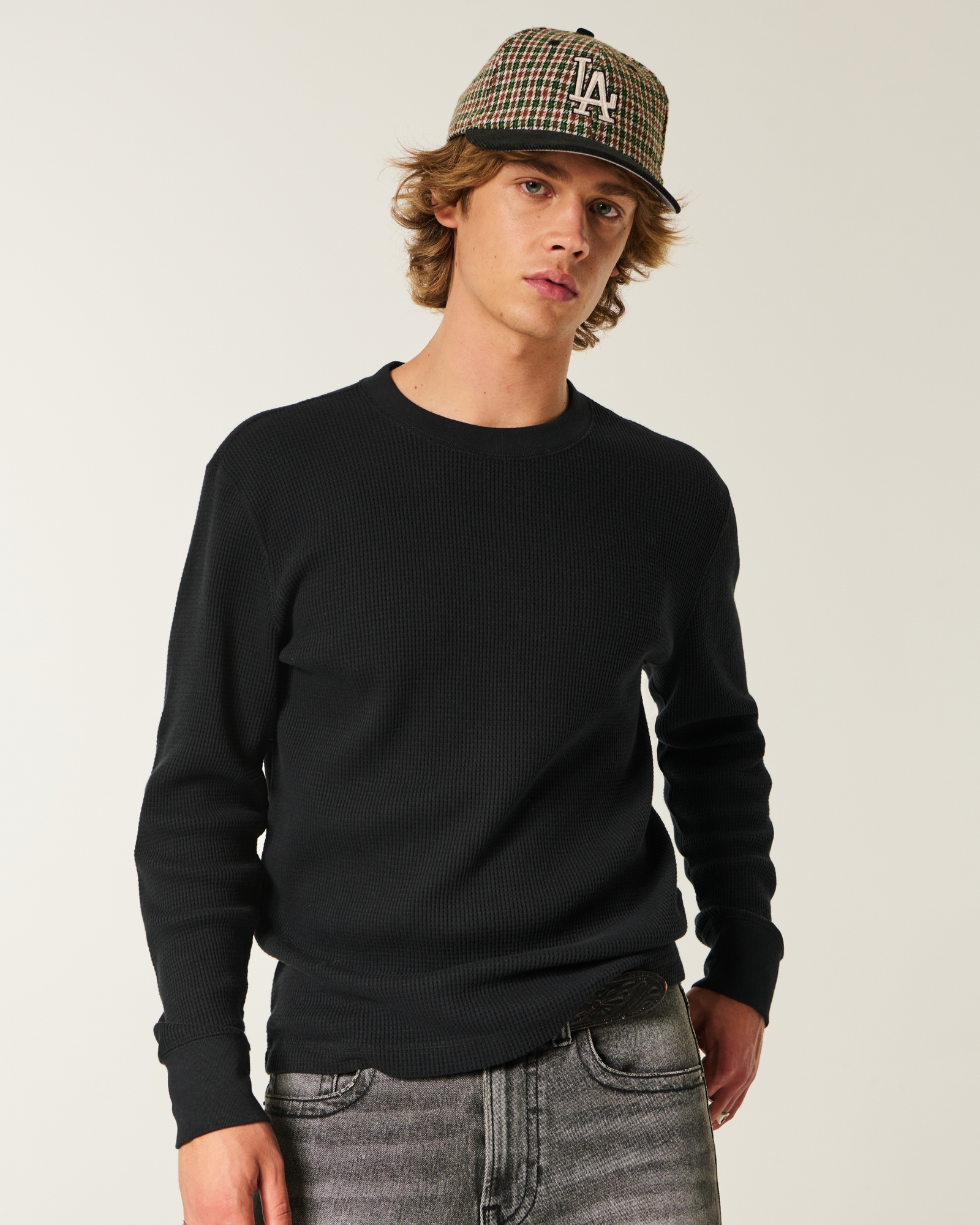 Relaxed Thermal Long-Sleeve Camo Crew Shirt