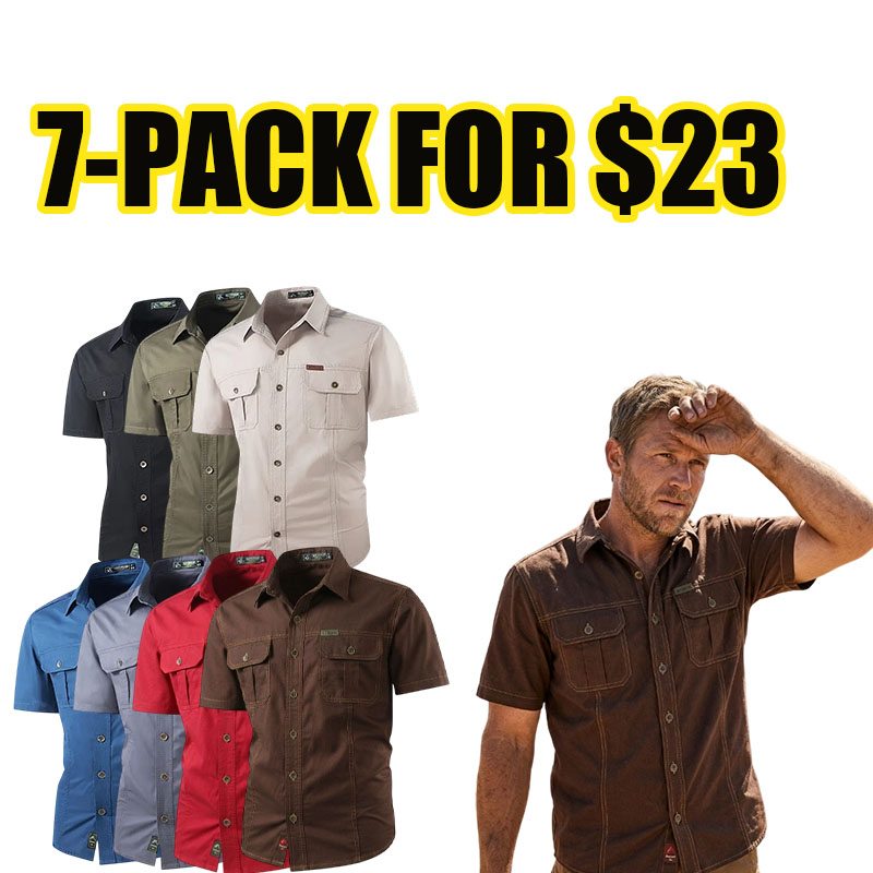 Men's Multi-Pocket Outdoor Work Shirt