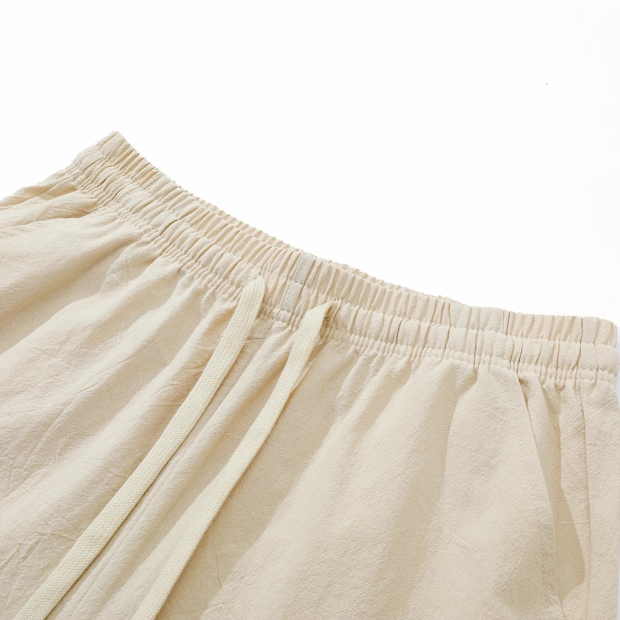 Unisex 4-Pack Premium Cotton Linen Casual Beach Shorts