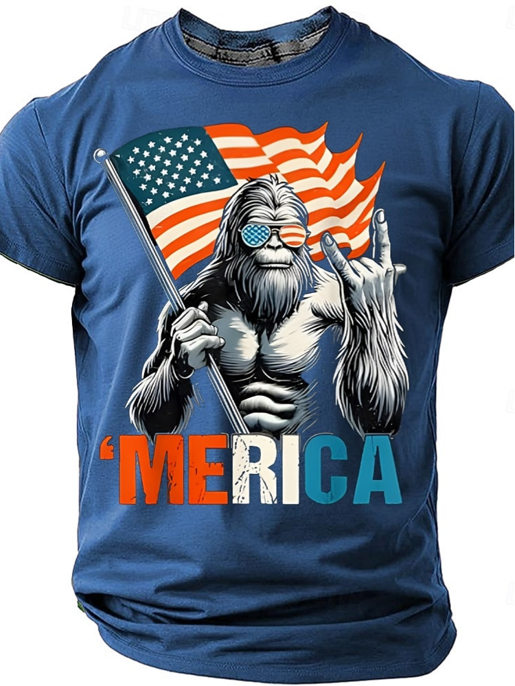 Creative MERICA Fun Commemorative T-Shirt
