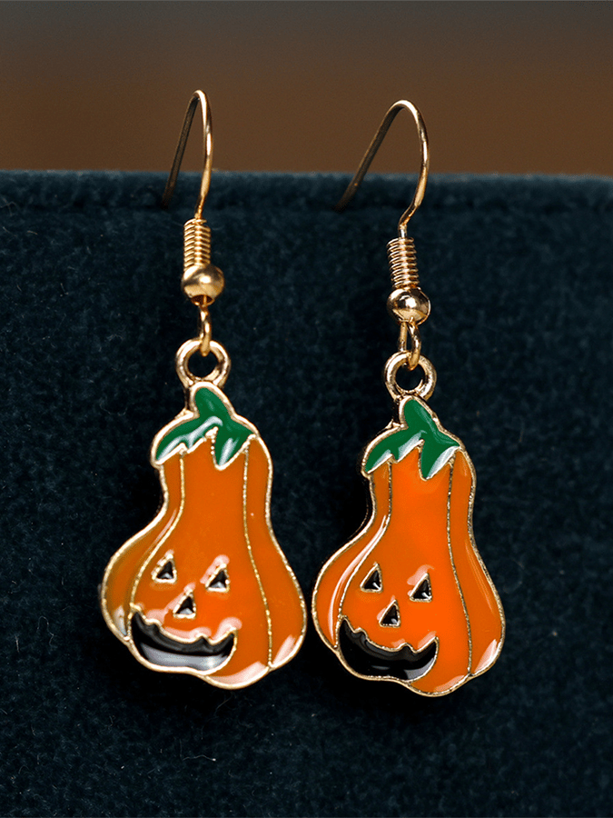 Halloween Pumpkin Element Earrings