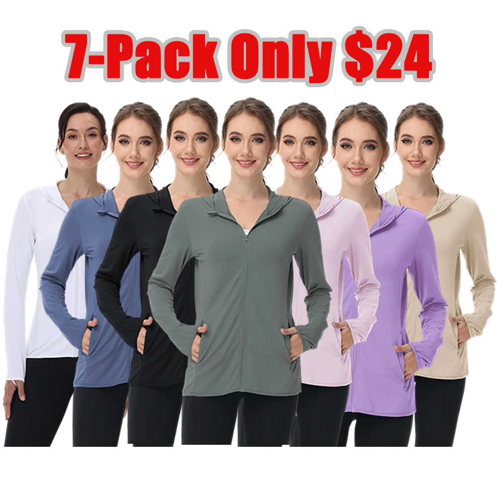 Women's Lightweight Long-Sleeved Sunscreen Hoodie Jacket - Full-Range Large Elastic
