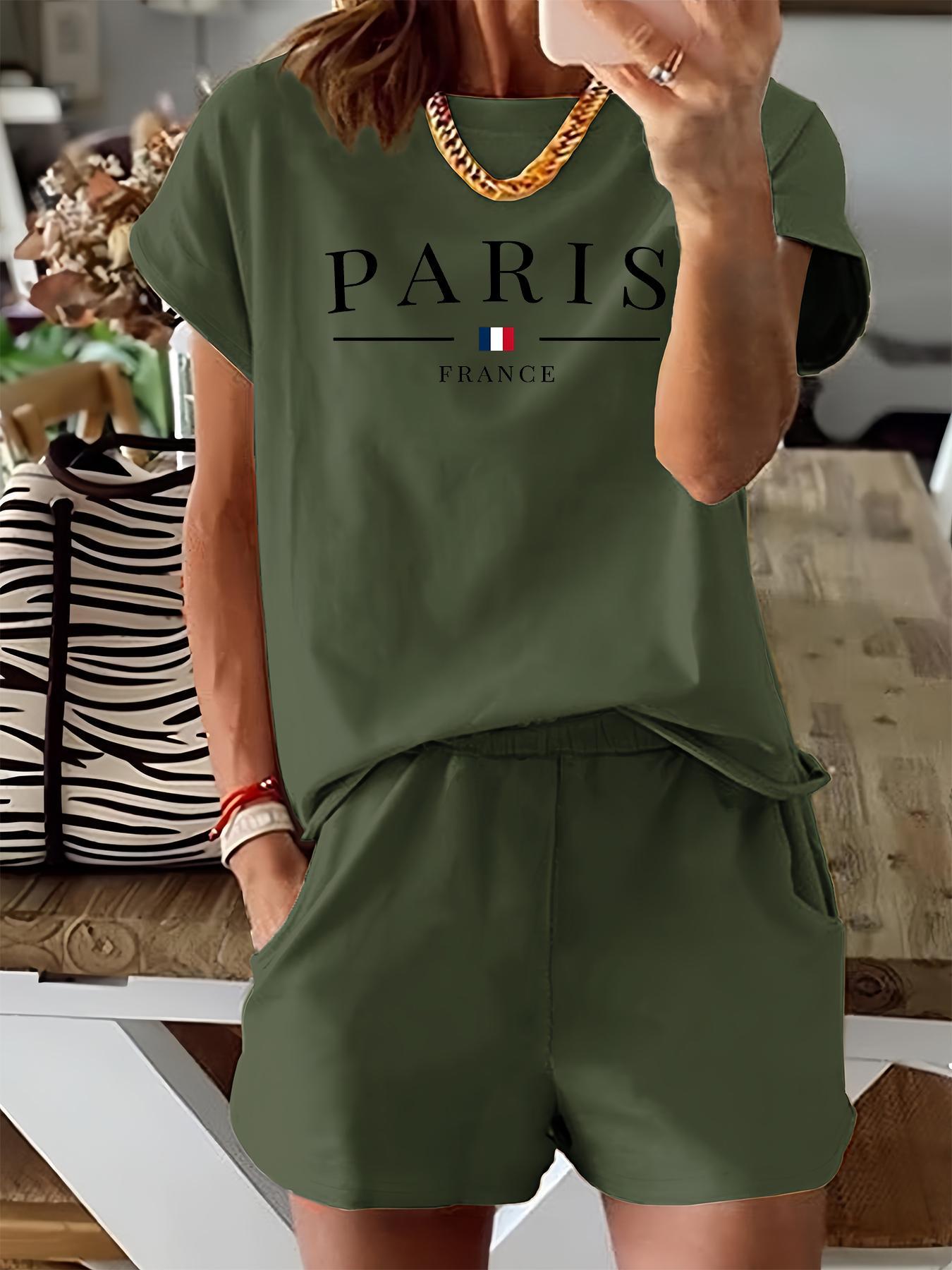🔥Women’s Summer Graphic Tee & Shorts Lounge Set