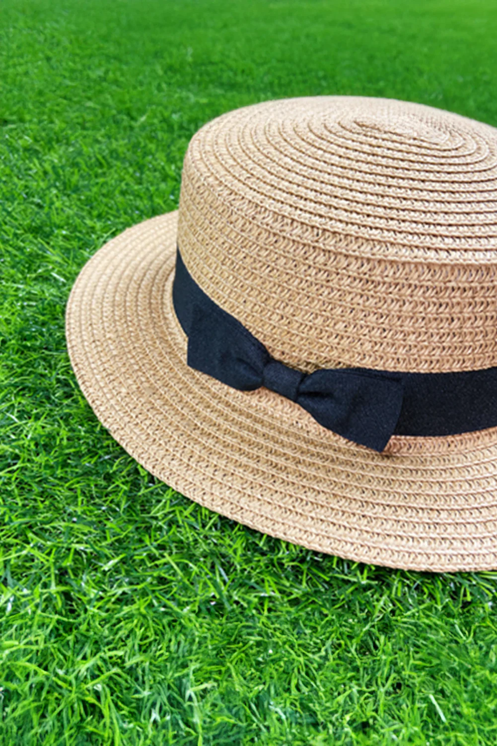 Parchment Bow Knot Decor Wide Brim Straw Hat