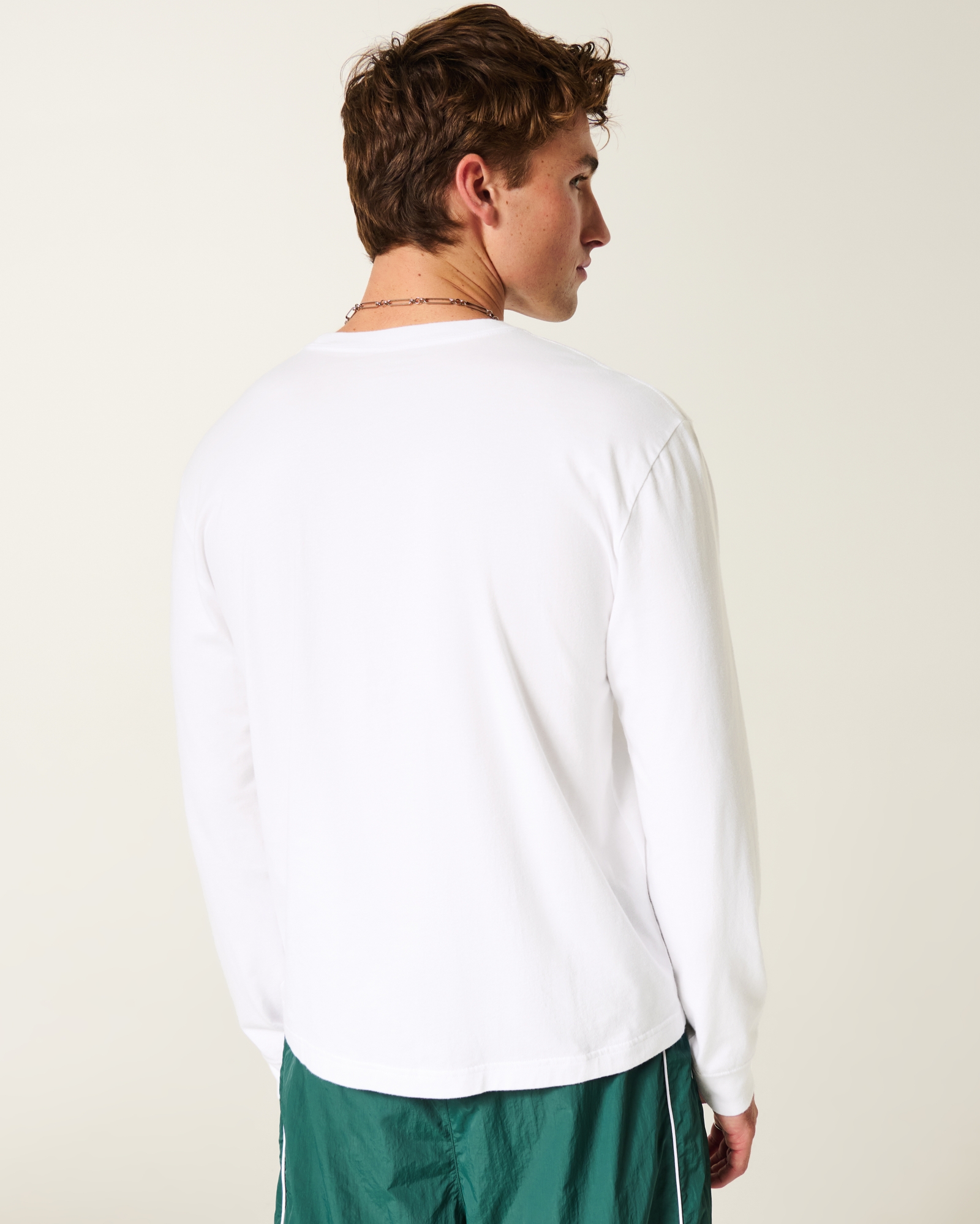 Relaxed Long-Sleeve Cotton Crew T-Shirt
