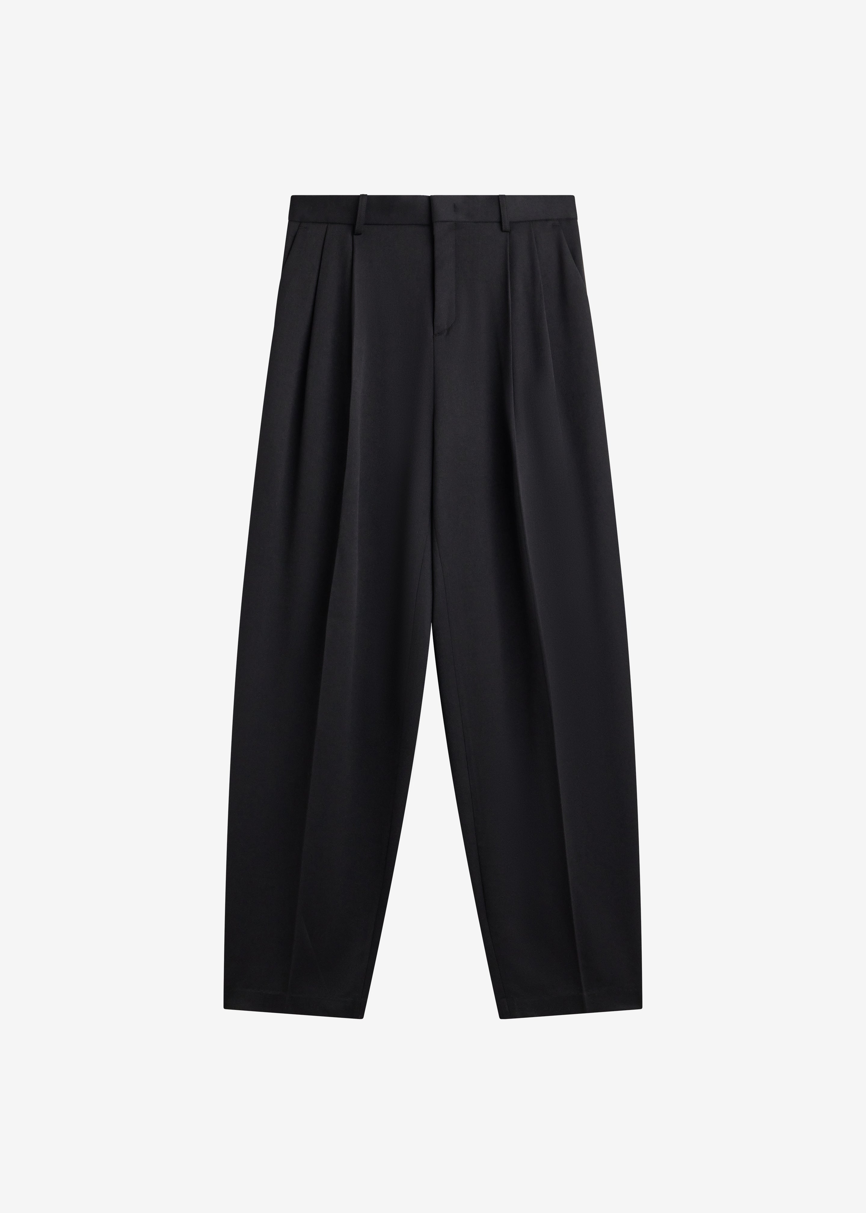 Vester Pleated Trousers - Black
