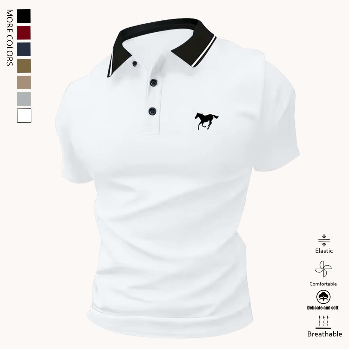 Men’s Premium Solid-Color Casual Polo Shirt
