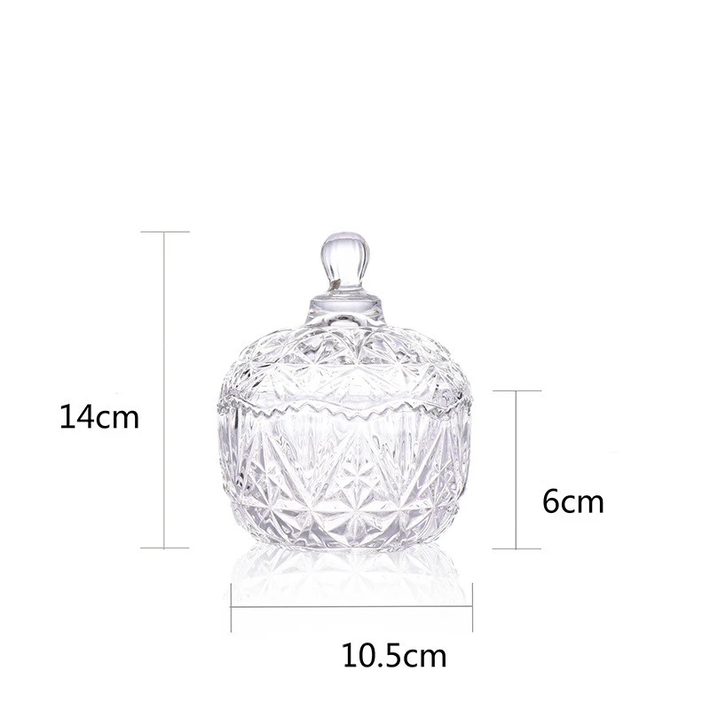 Round Cut Glass Candy Dish