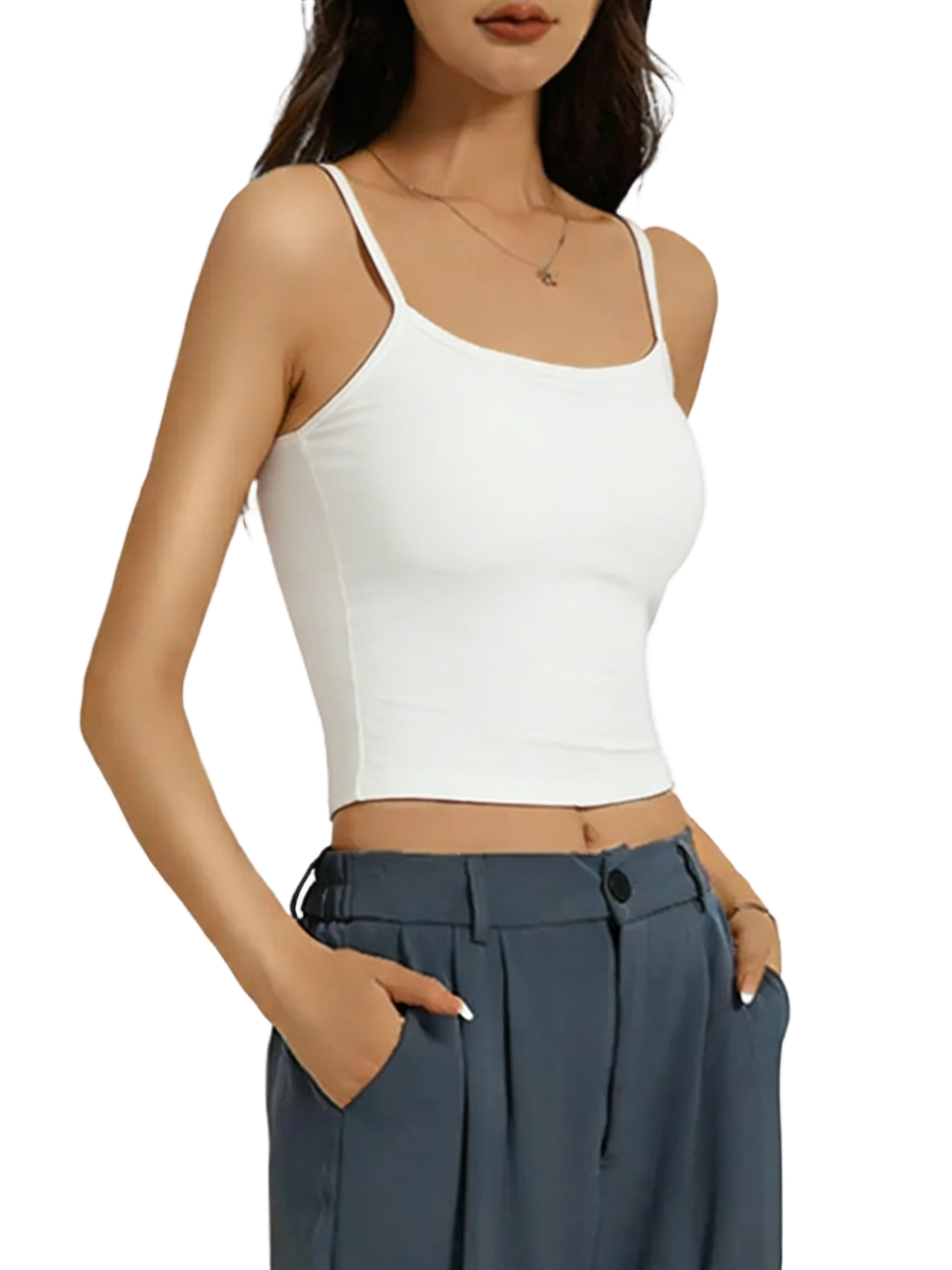 Women's solid color ribbed camisole