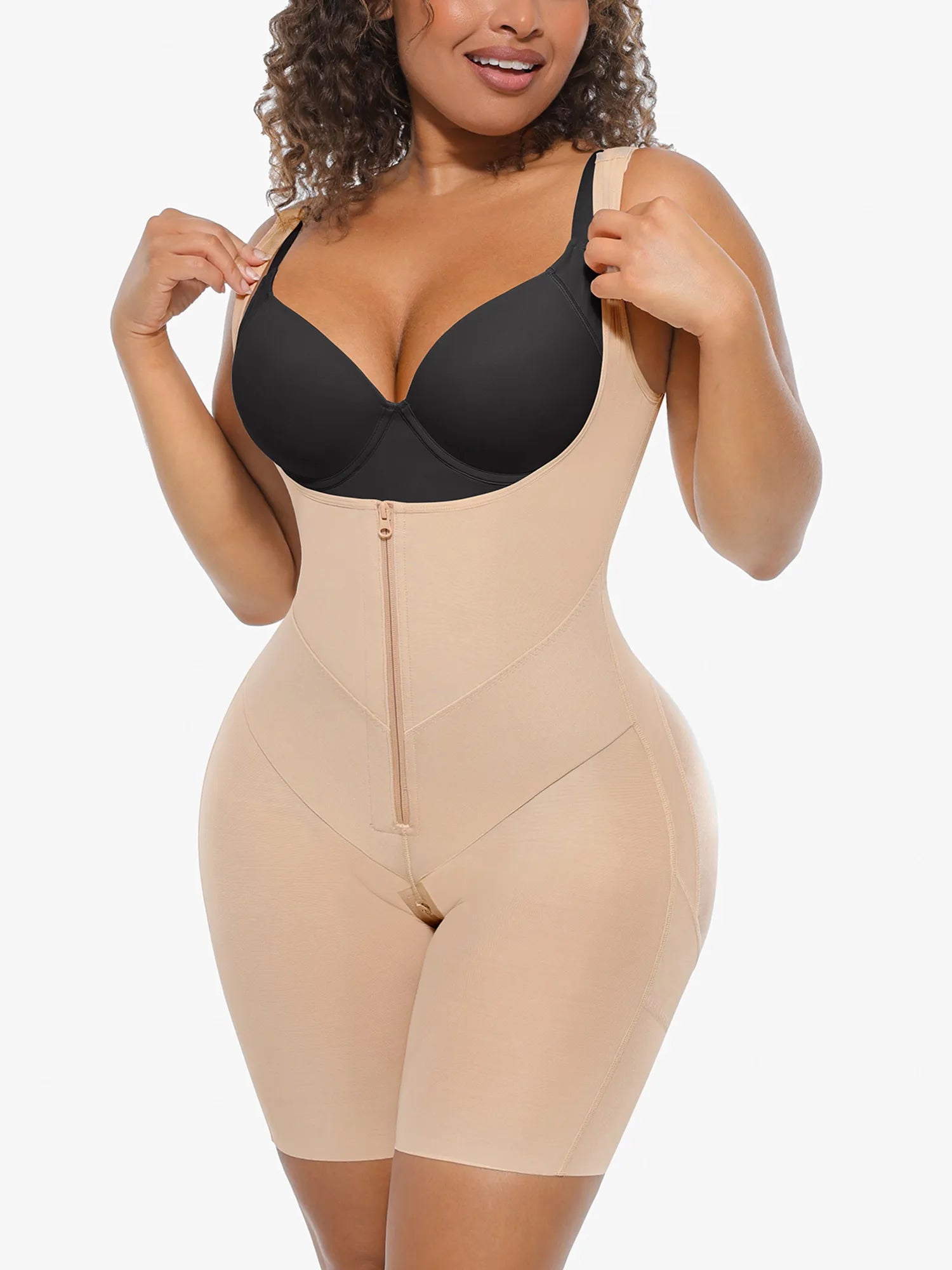 Feelingirl Full-Coverage Chest Faja Tummy Control Butt Lift Bodysuit