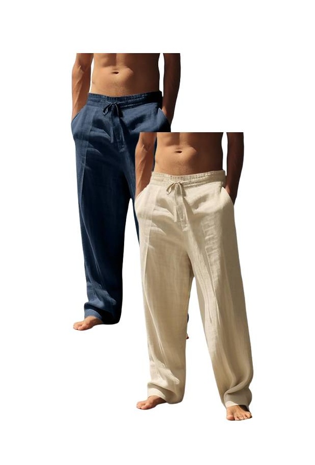 🔥Men's High-Quality Linen Straight Leg Pants - Casual Fit🔥