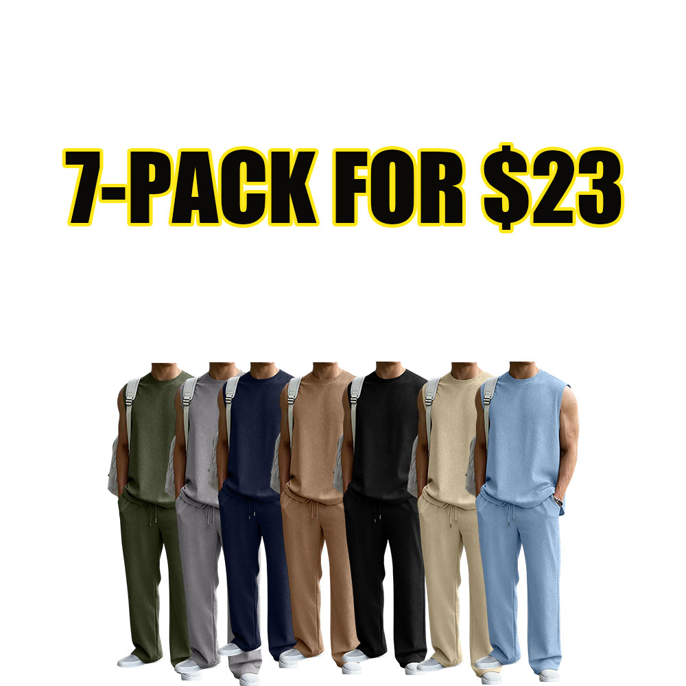 Coastal Comfort Men's Rib Knit 2-Piece Lounge Set