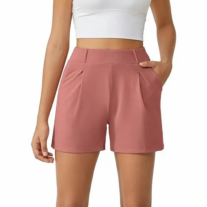 Women's High Waisted Casual Summer Shorts – Wide Leg Athletic Shorts with Pockets