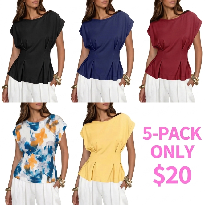 Women's Soft Peplum Casual Top