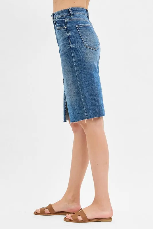 High Rise Front Slit Pencil Skirts