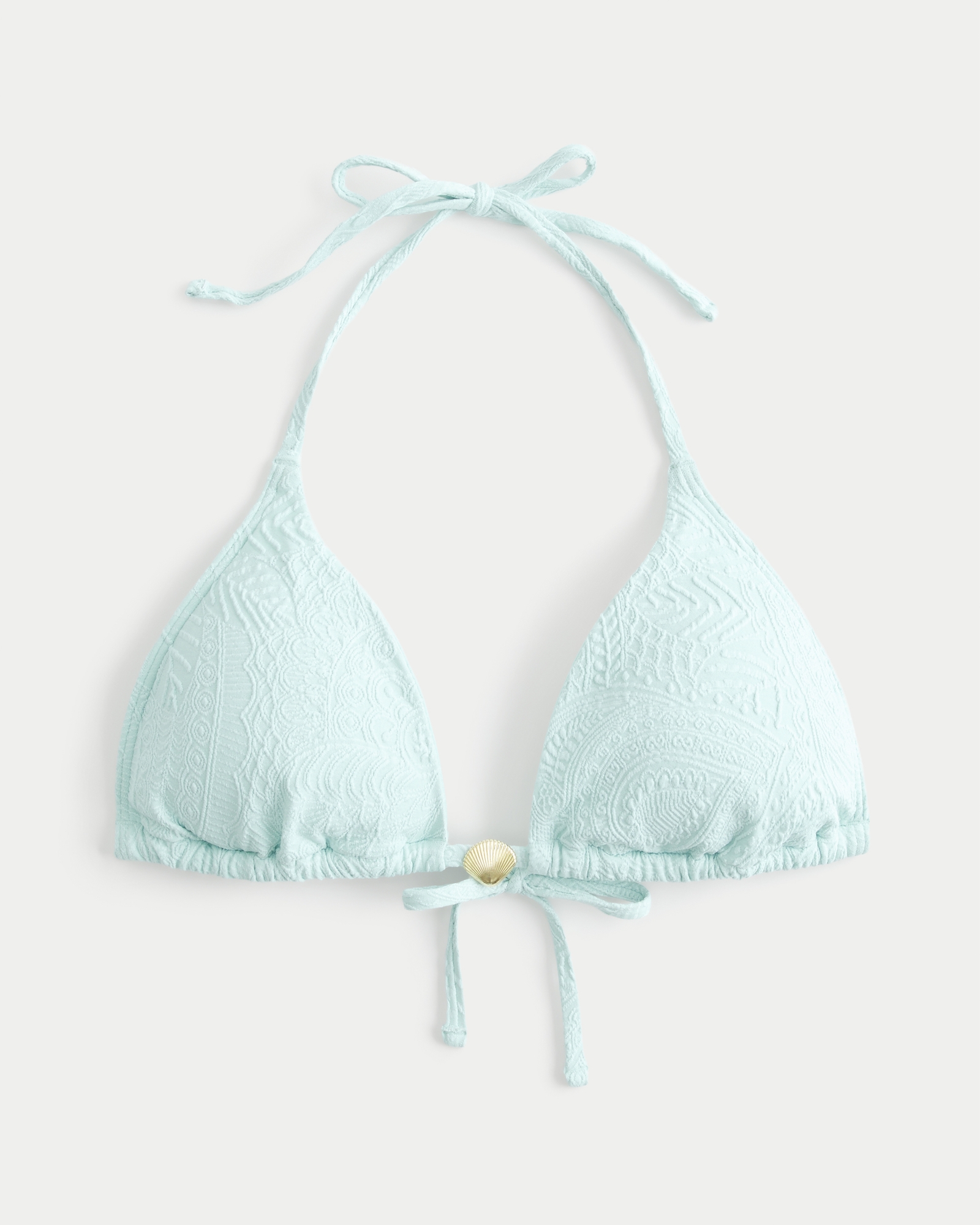 Jacquard Charm Triangle Bikini Top