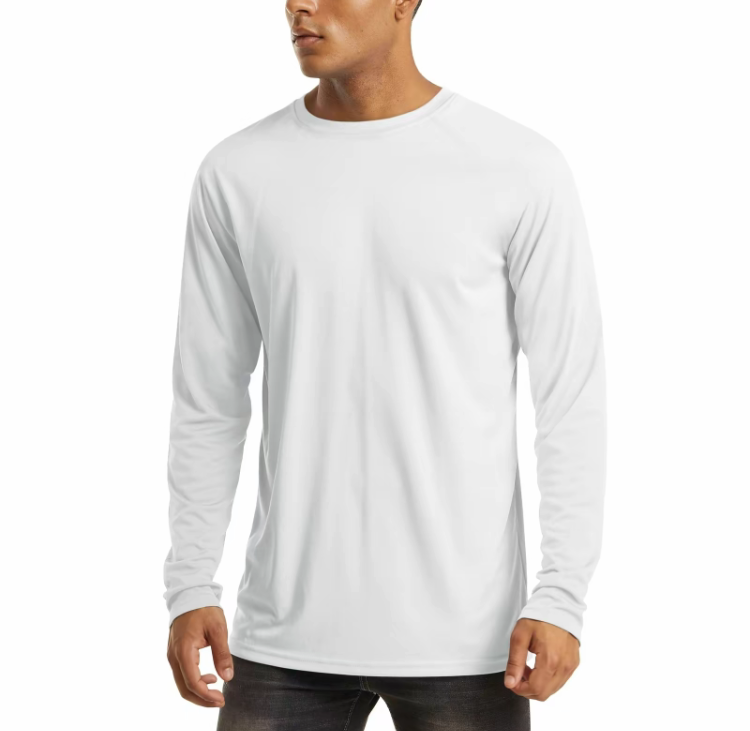 Men's UPF 50+ Long Sleeve Sun Protection Shirt – Quick Dry Lightweight Rashguard T-Shirt for Hiking, Swimming, and Outdoor Workouts