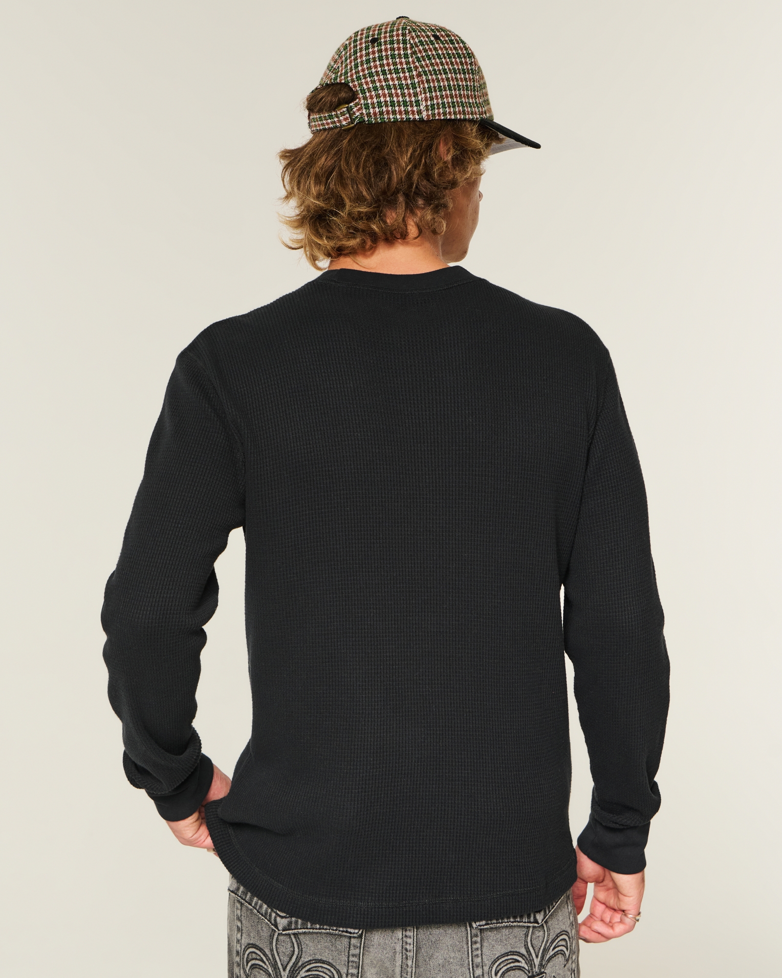 Relaxed Thermal Long-Sleeve Camo Crew Shirt
