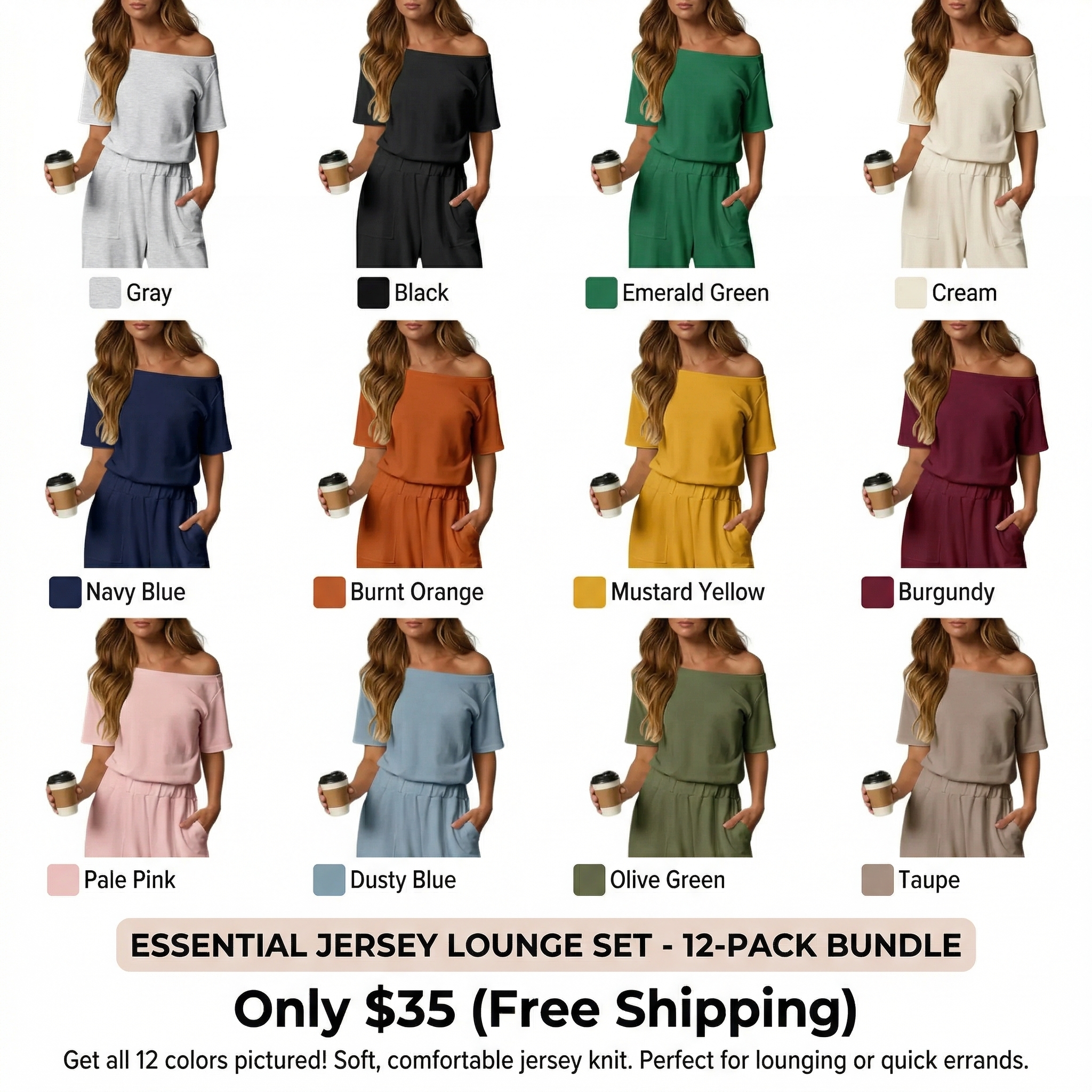 Women's Off-Shoulder Wide Leg Jumpsuit with Back Cutout