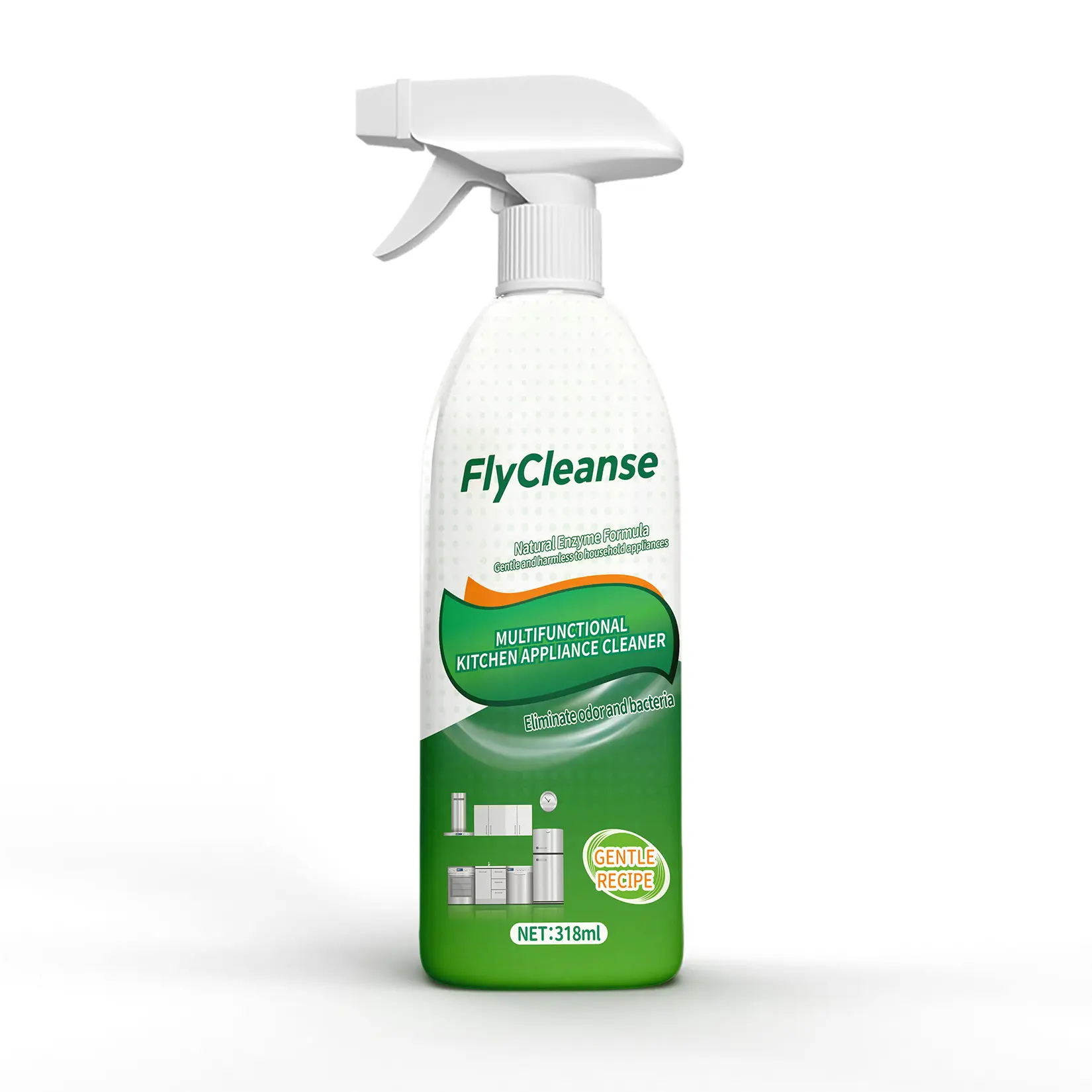 Kitchen Grease Cleaner - For stovetops and range hoods - Removes grease stains - 318 ml/bottle M1，summervibes