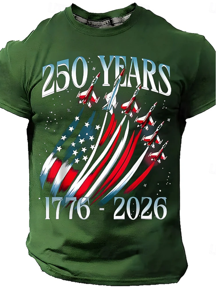 Creative Flying Formation 250Th Anniversary Commemorative T-Shirt
