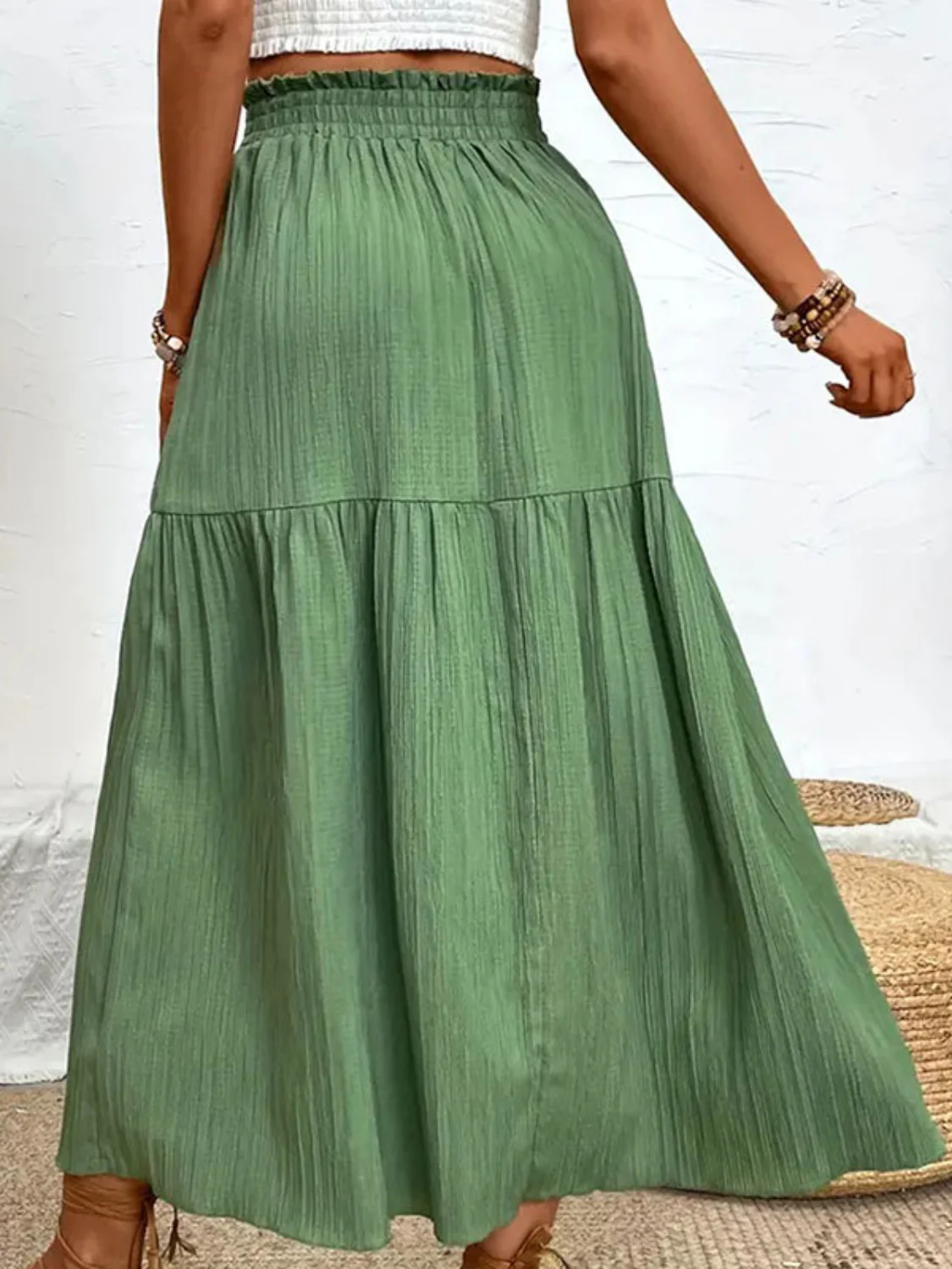 Frill Slit Skirt (multiple color options)