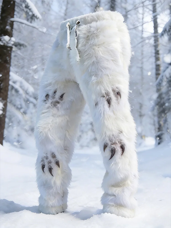 Men's Yeti Claws Art Print Casual Flannel Pants