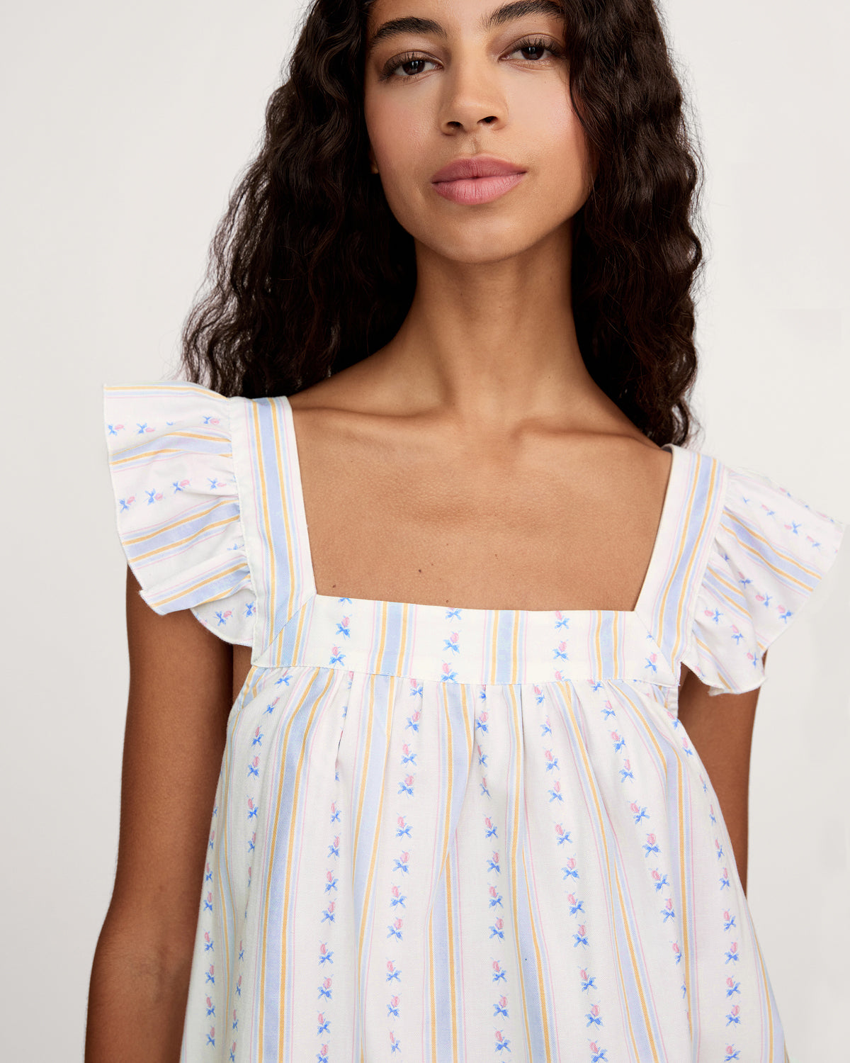 Women's Twill Clara Short Set in Cottage Stripe