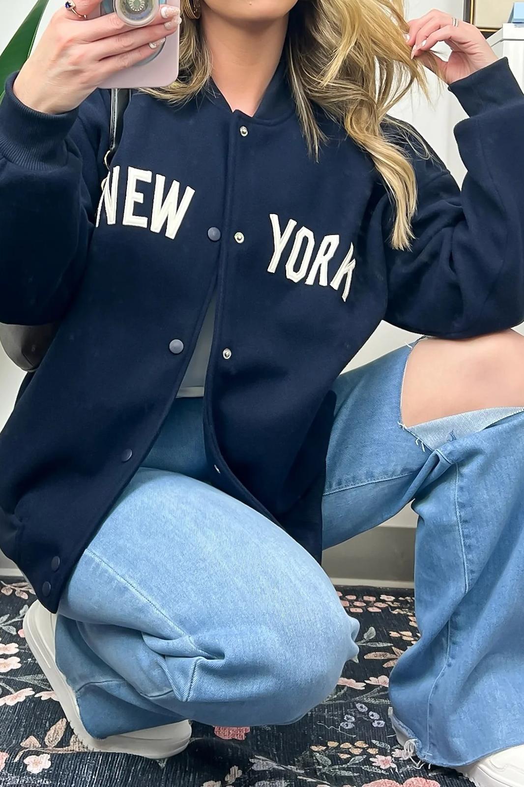 Button Up Varsity Jacket