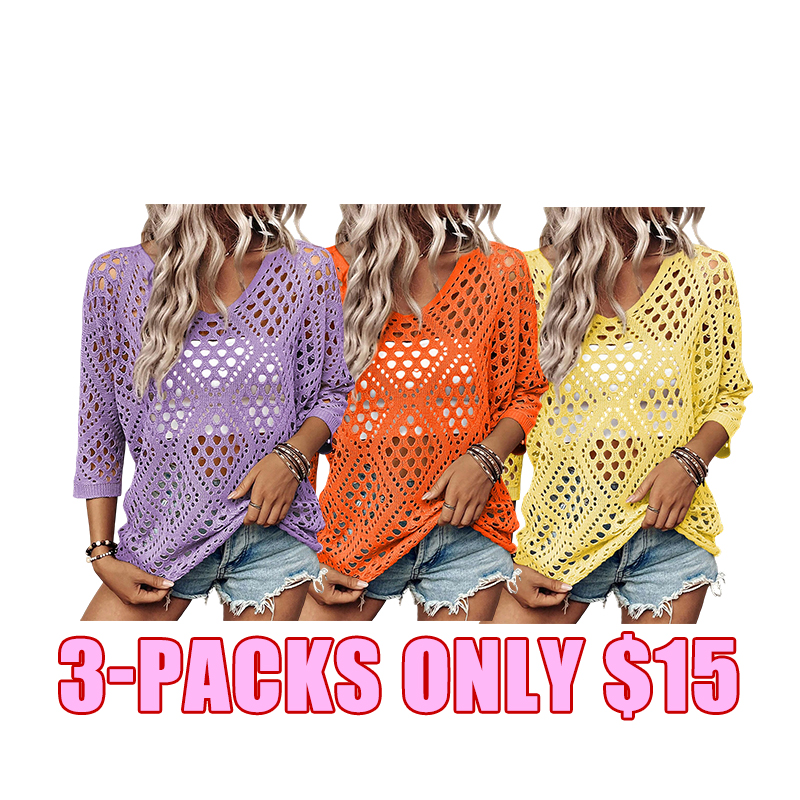 🌸 Women's 3/4 Sleeve Casual Knit Sweater