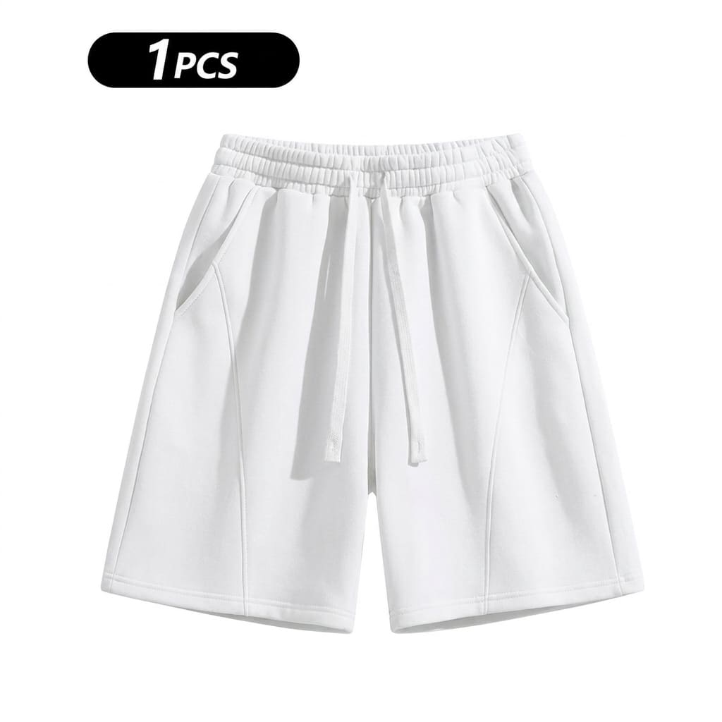 Men's Solid Pocket Waist Shorts, Lightweight Breathable Shorts