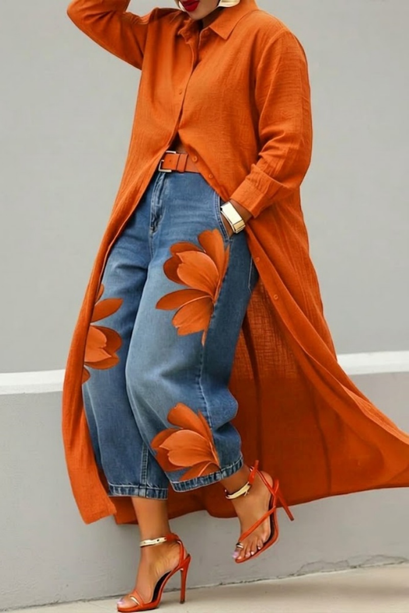 Casual Linen And Cotton Shirt Dress
