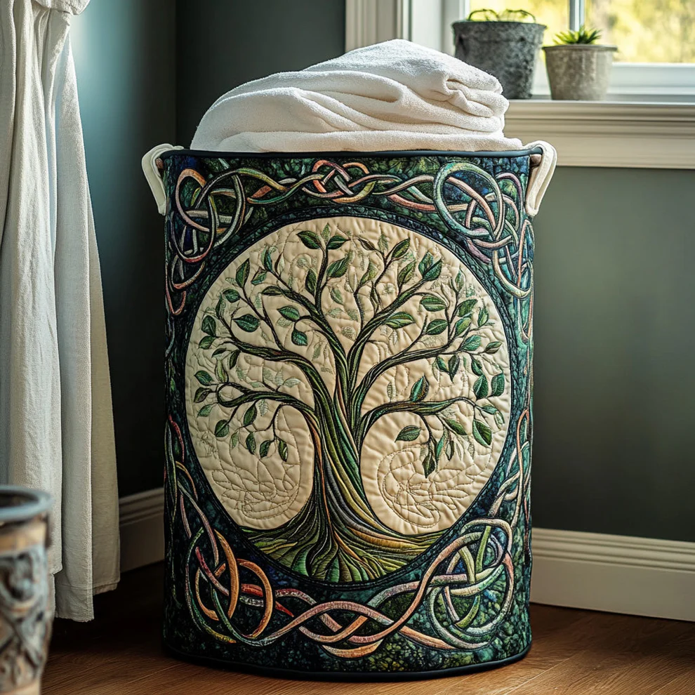 Hot Seller Floral Quilted Laundry Basket