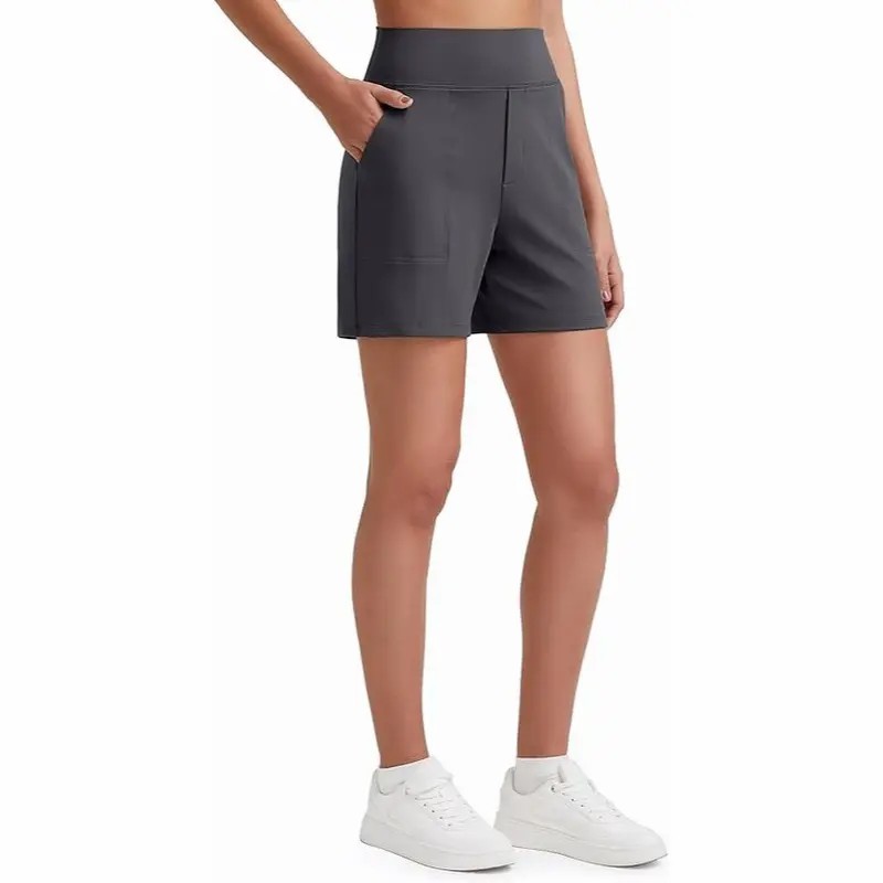 Women's High Waist Wide Leg Yoga Shorts – 4