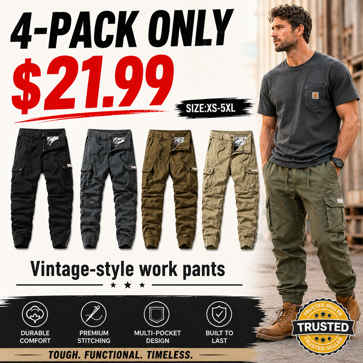 Men's Stylish Trousers – Versatile Cargo Pants