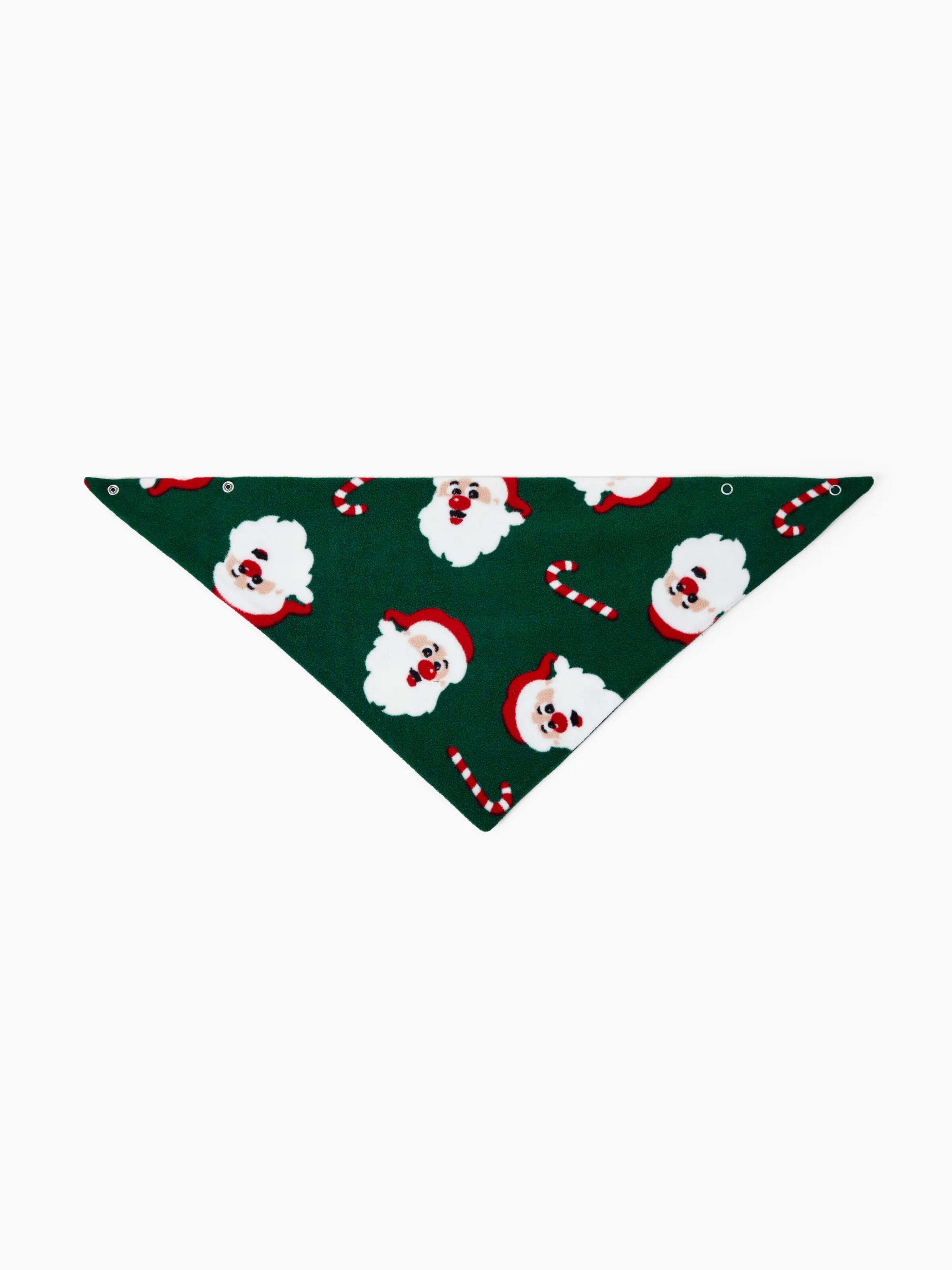 Christmas Matching Family Fleece Pajamas Set Santa Claus and Candy Cane Print PJS with Christmas Socks Dark Green