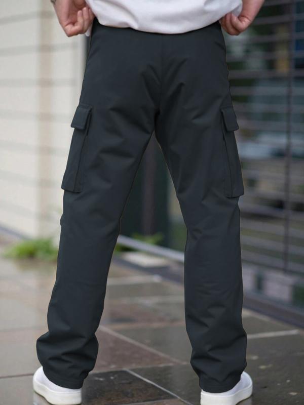 Men's Casual Cargo Pants in Woven Fabric, Spring & Fall Wear, Comfortable Fit, Stylish Design for Daily Use, Casual Outdoor Trouser